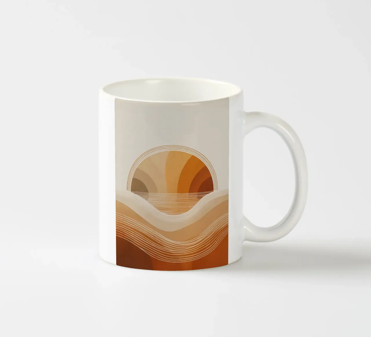 Onde astratte del tramonto tazza in ceramica da logic