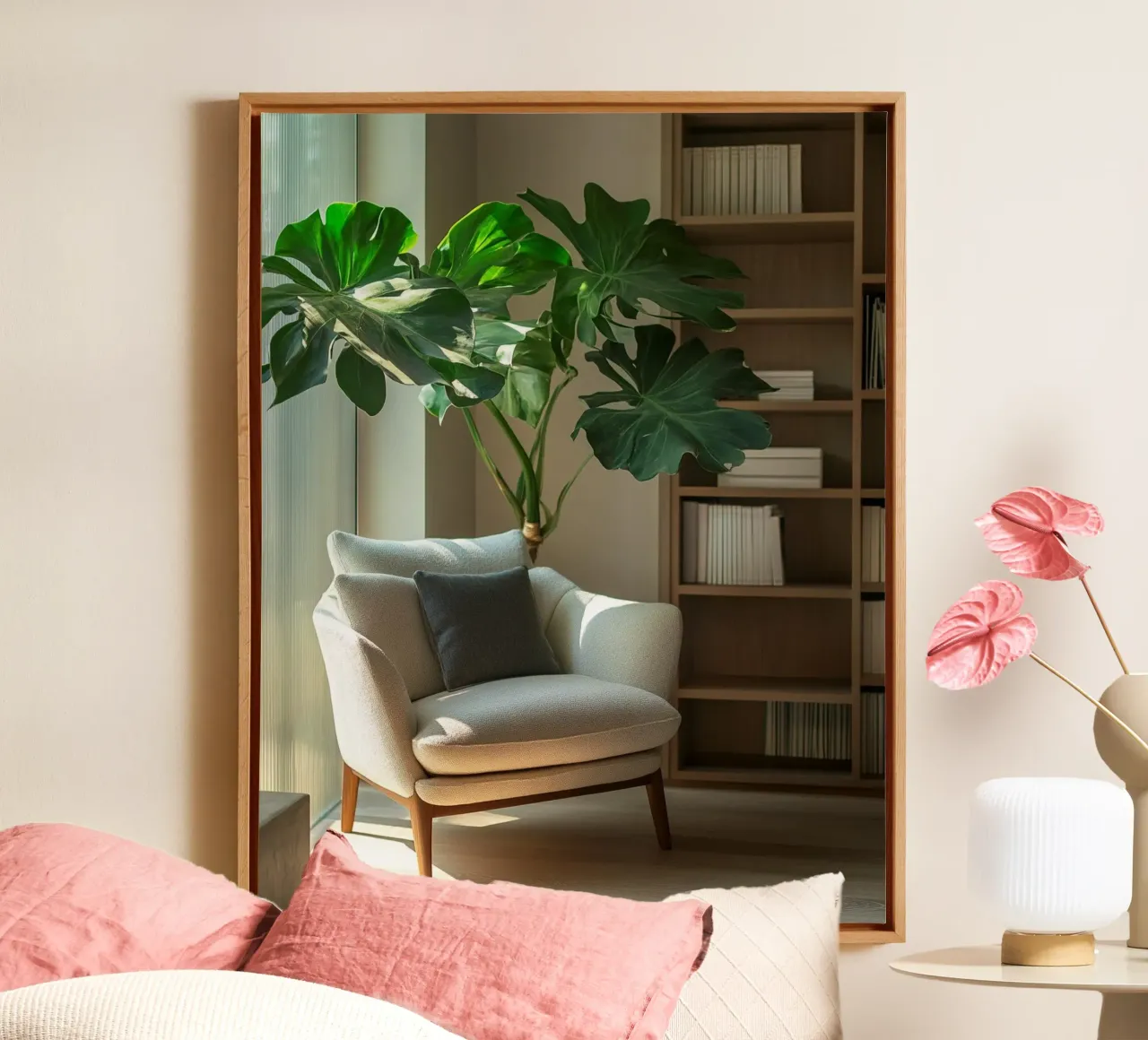 Weelderig groen canvas met Baklijst van PhotoVibe Decor