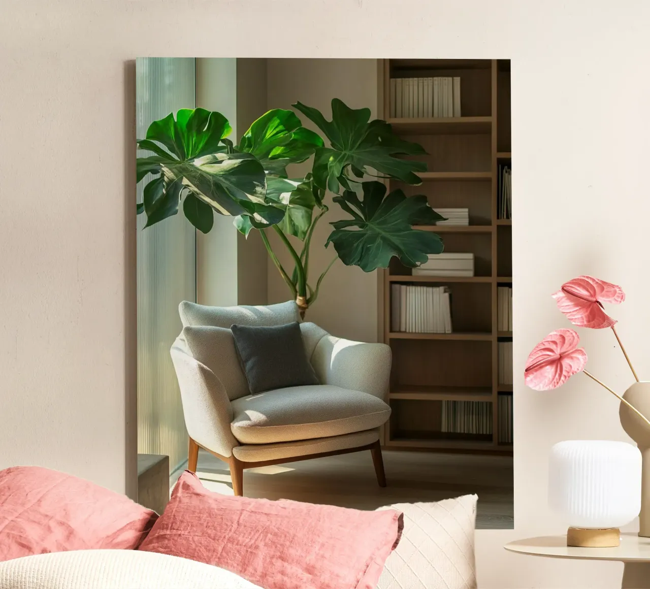 Weelderig groen canvas met Baklijst van PhotoVibe Decor