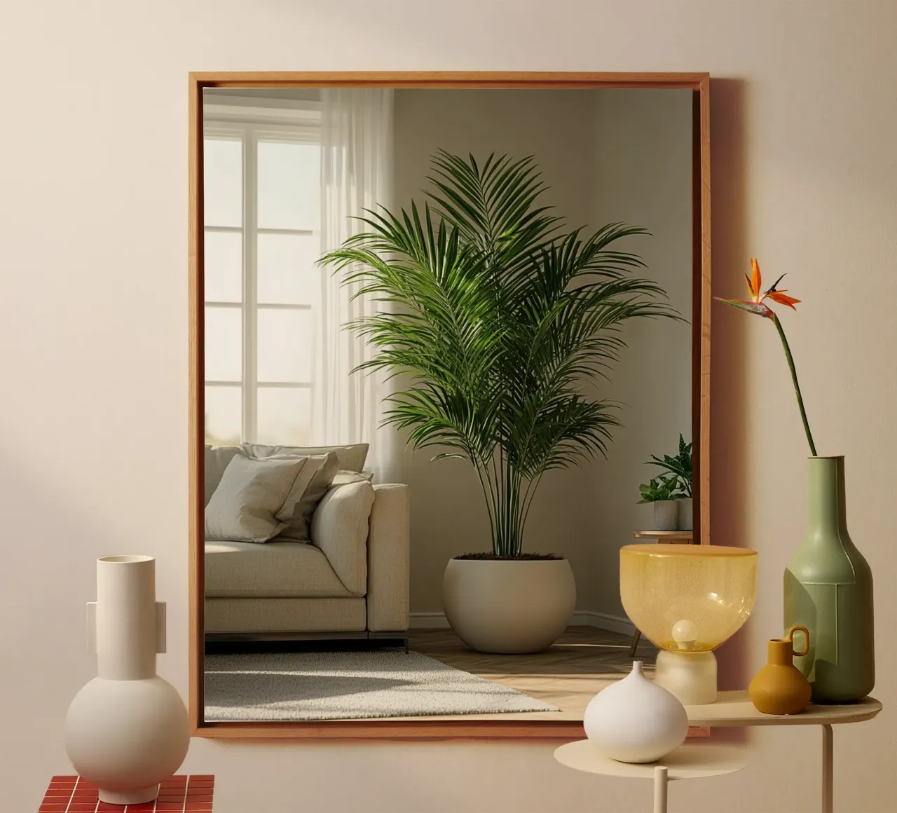 Lush Greenery canvas with Floater frame by PhotoVibe Decor
