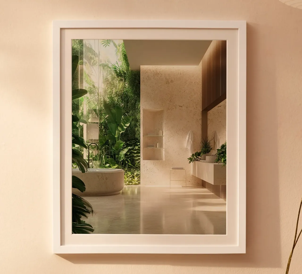 Verde lussureggiante poster con telaio in plastica da PhotoVibe Decor