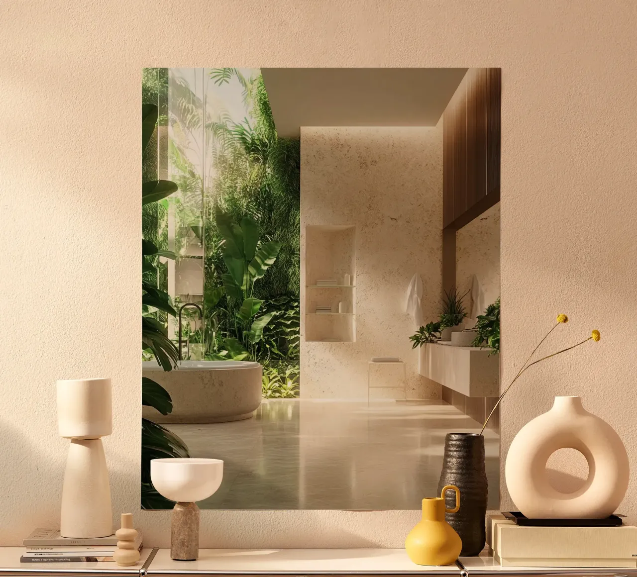 Verde lussureggiante poster con telaio in plastica da PhotoVibe Decor