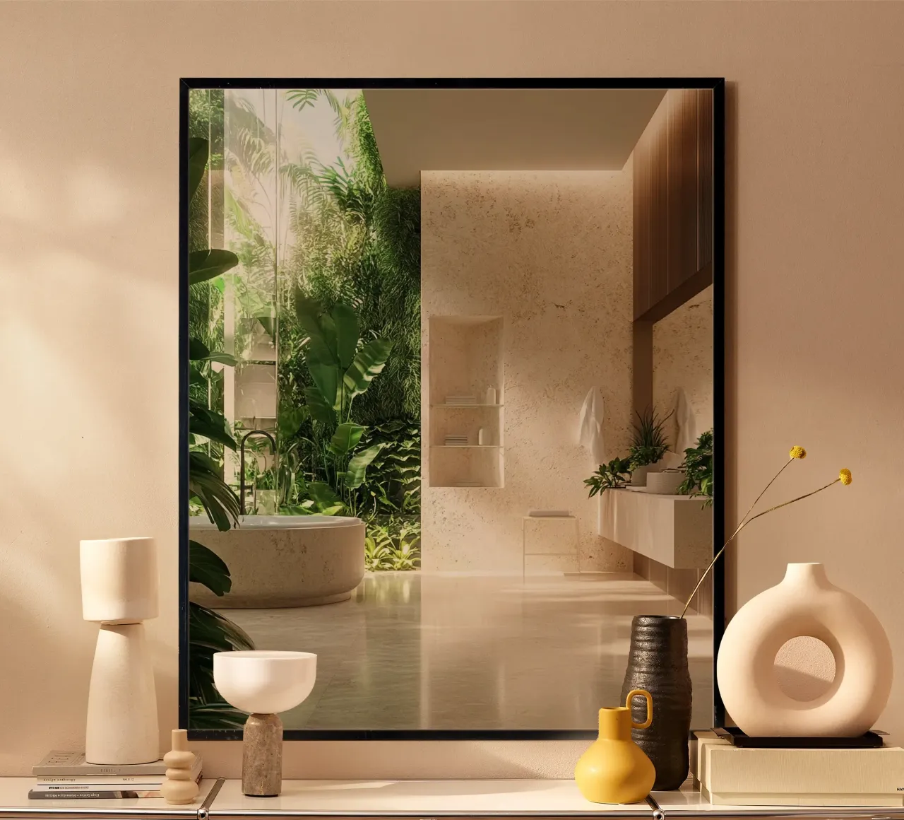 Verde lussureggiante poster con telaio in plastica da PhotoVibe Decor