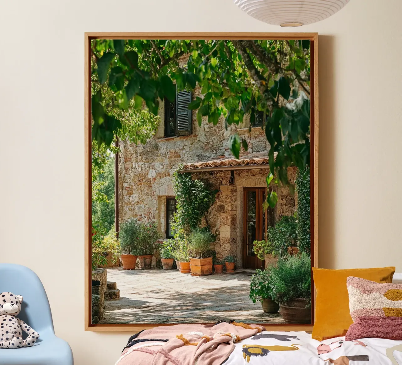 Lush Greenery canvas with Floater frame by PhotoVibe Decor