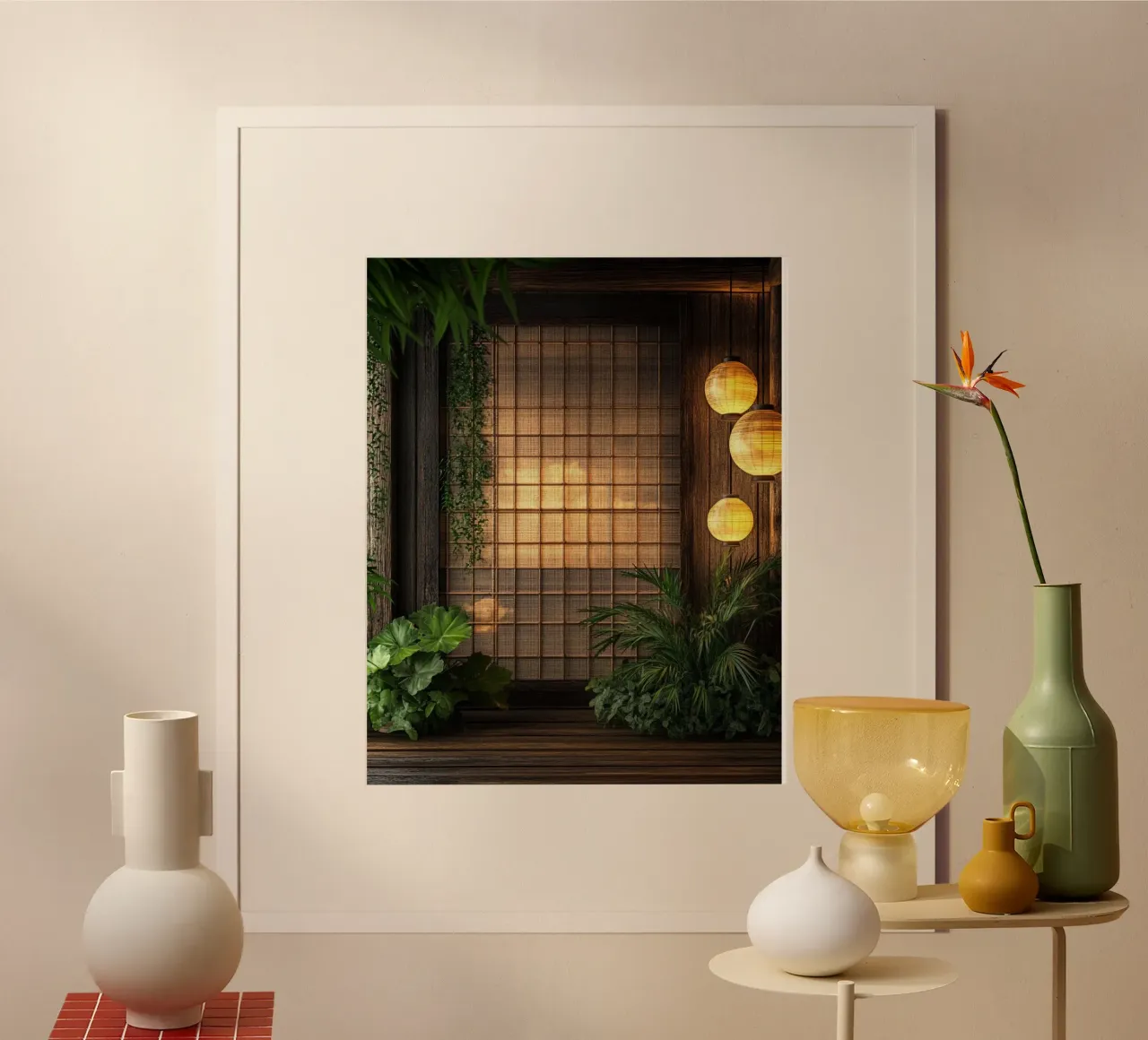 Verde lussureggiante poster con telaio in alluminio da PhotoVibe Decor