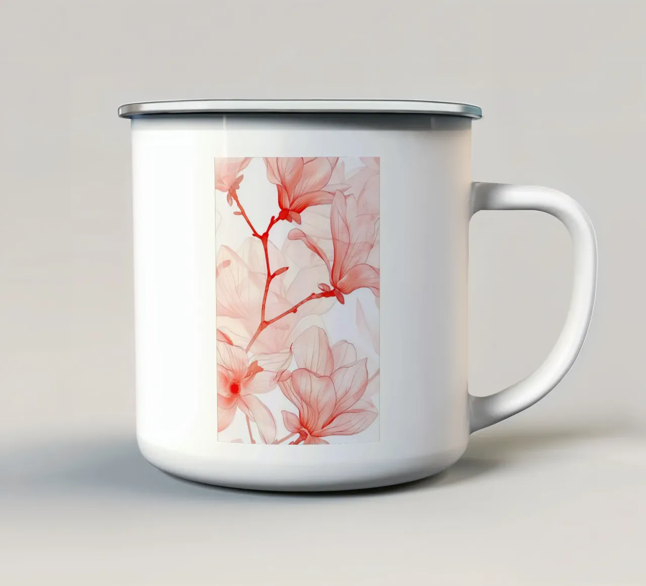 Magnolia tazza in smalto da Justyna Jaszke JBJart