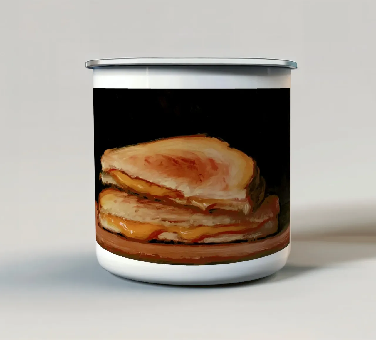 Grilled Cheese tazza in smalto da Noah Verrier