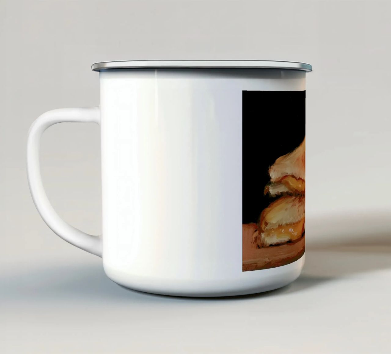 Grilled Cheese tazza in smalto da Noah Verrier