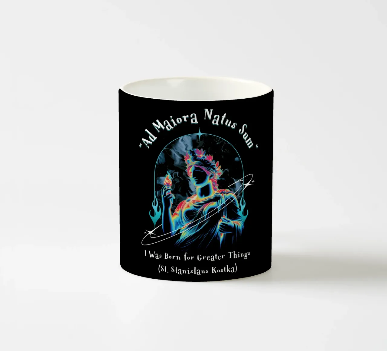 Ad Maiora Natus Sum tazza in ceramica da Gunawan Rb