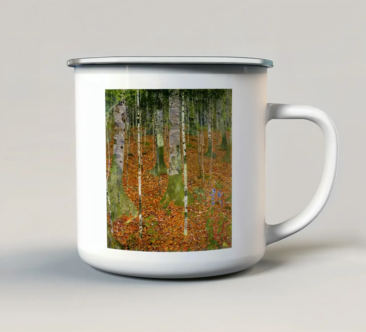 casale con betulla tazza in smalto da D1 Shop