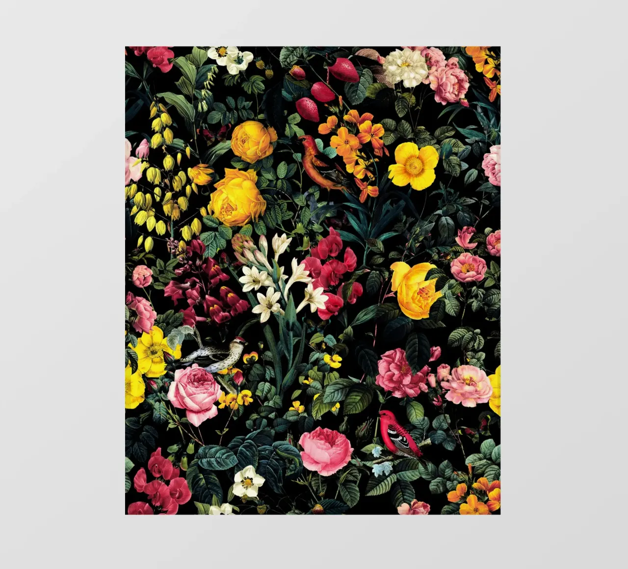 Floral and Birds Pattern pellicola backlit da burcukorkmazyurek