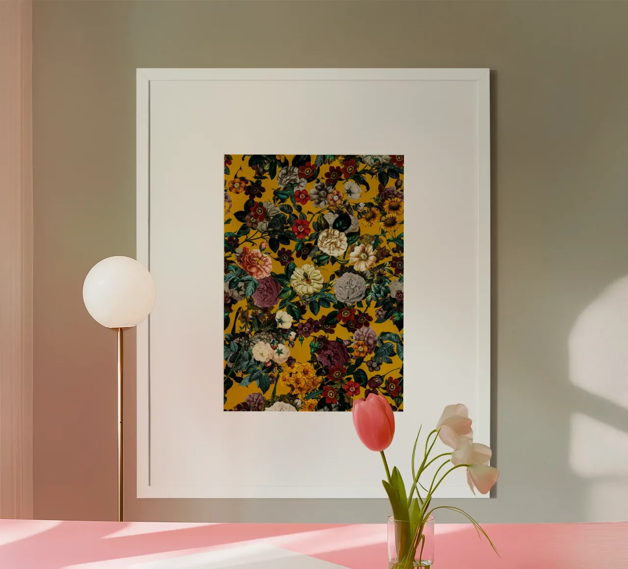 Exotic Garden V poster con telaio in legno da burcukorkmazyurek