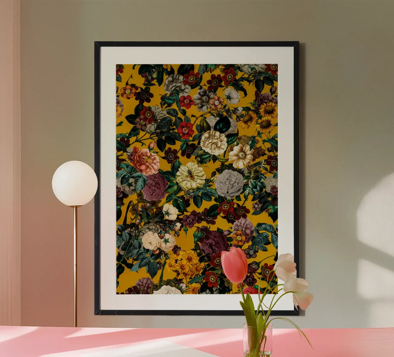 Exotic Garden V poster con telaio in legno da burcukorkmazyurek