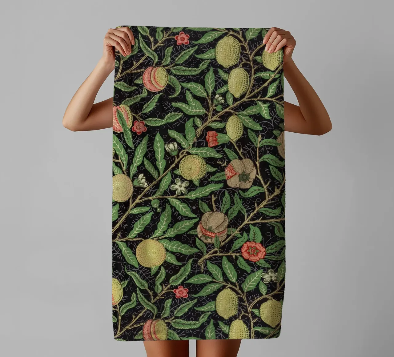 Fruit pattern badhanddoek van vintageshop