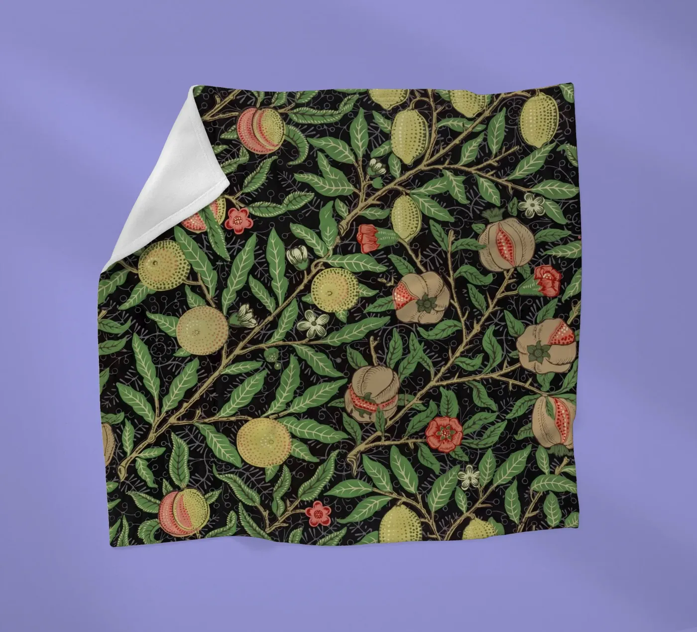 Fruit pattern fleecedeken van vintageshop