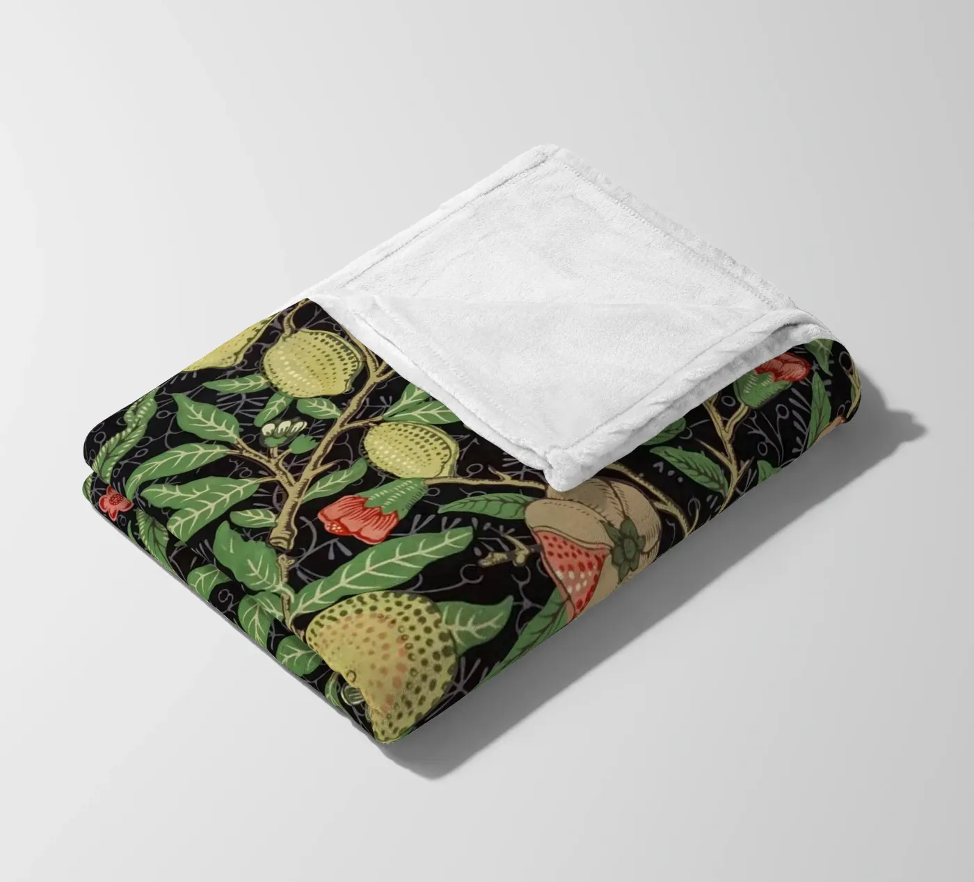 Fruit pattern fleecedeken van vintageshop