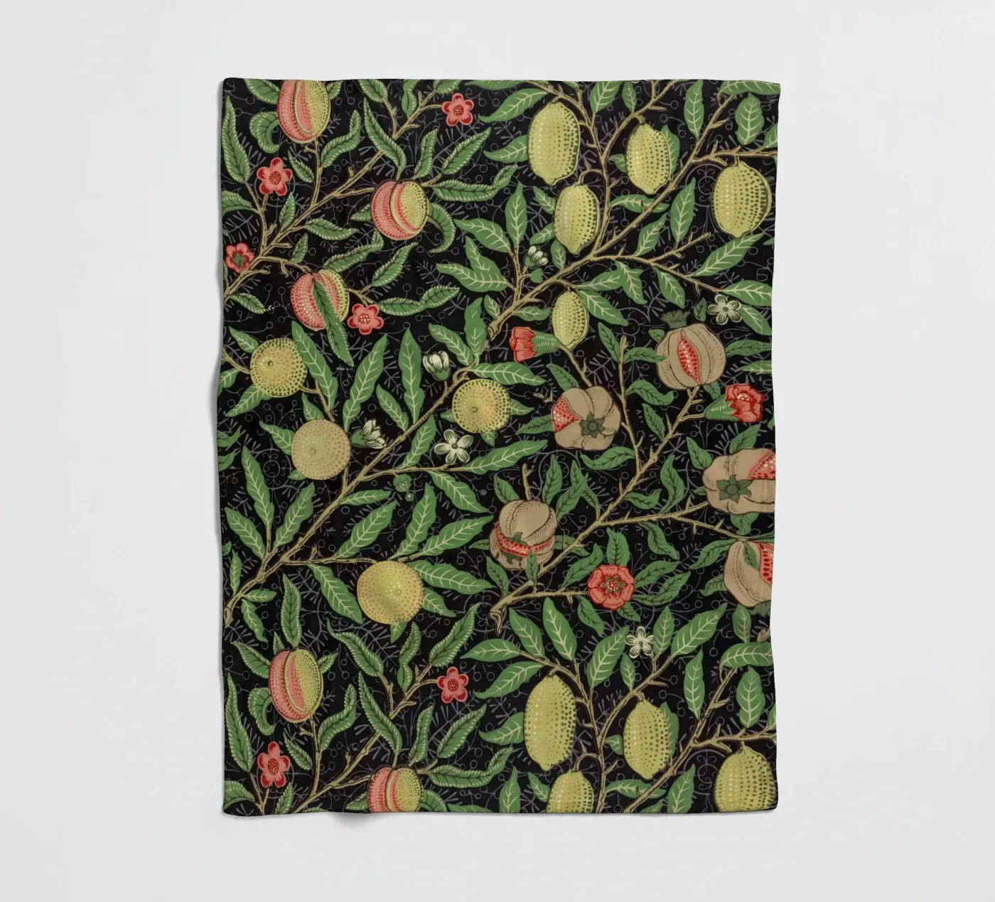 Fruit pattern fleecedeken van vintageshop