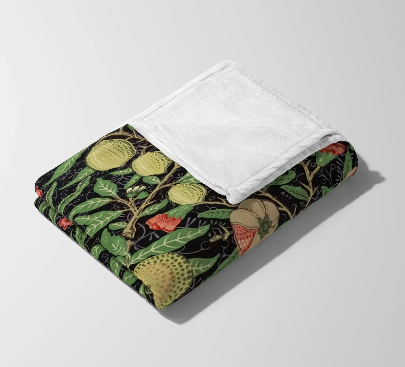 Fruit pattern fleecedeken van vintageshop