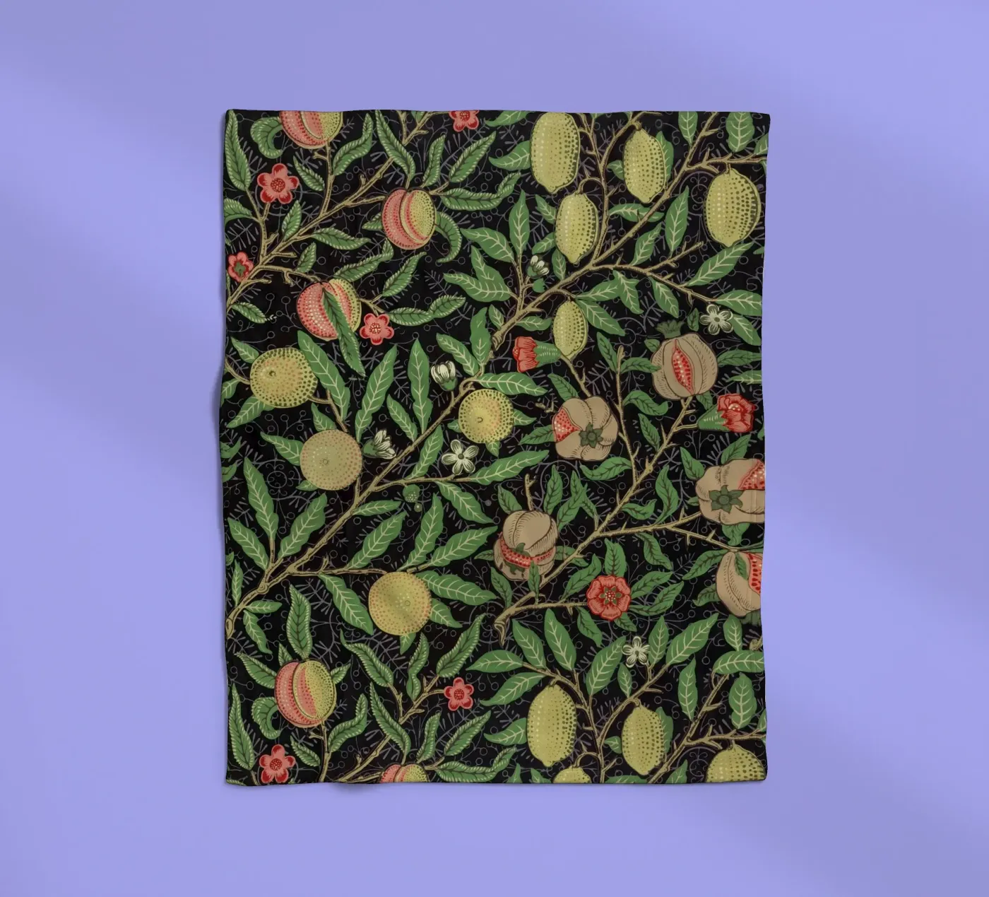 Fruit pattern fleecedeken van vintageshop