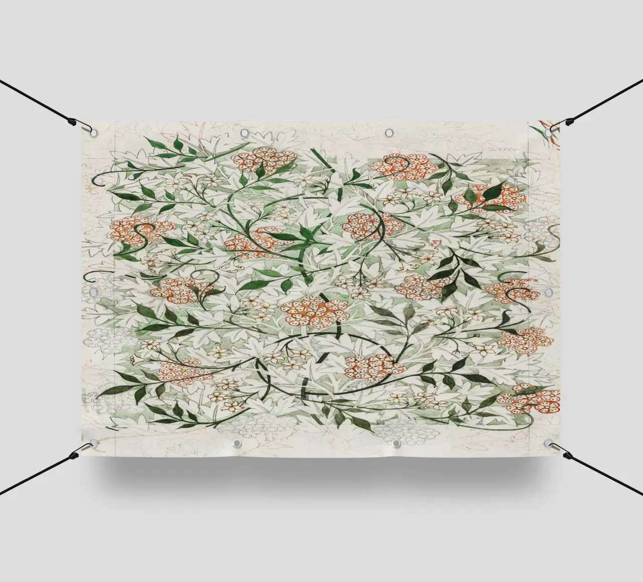 famous Jasmine pattern telo in pvc da vintageshop