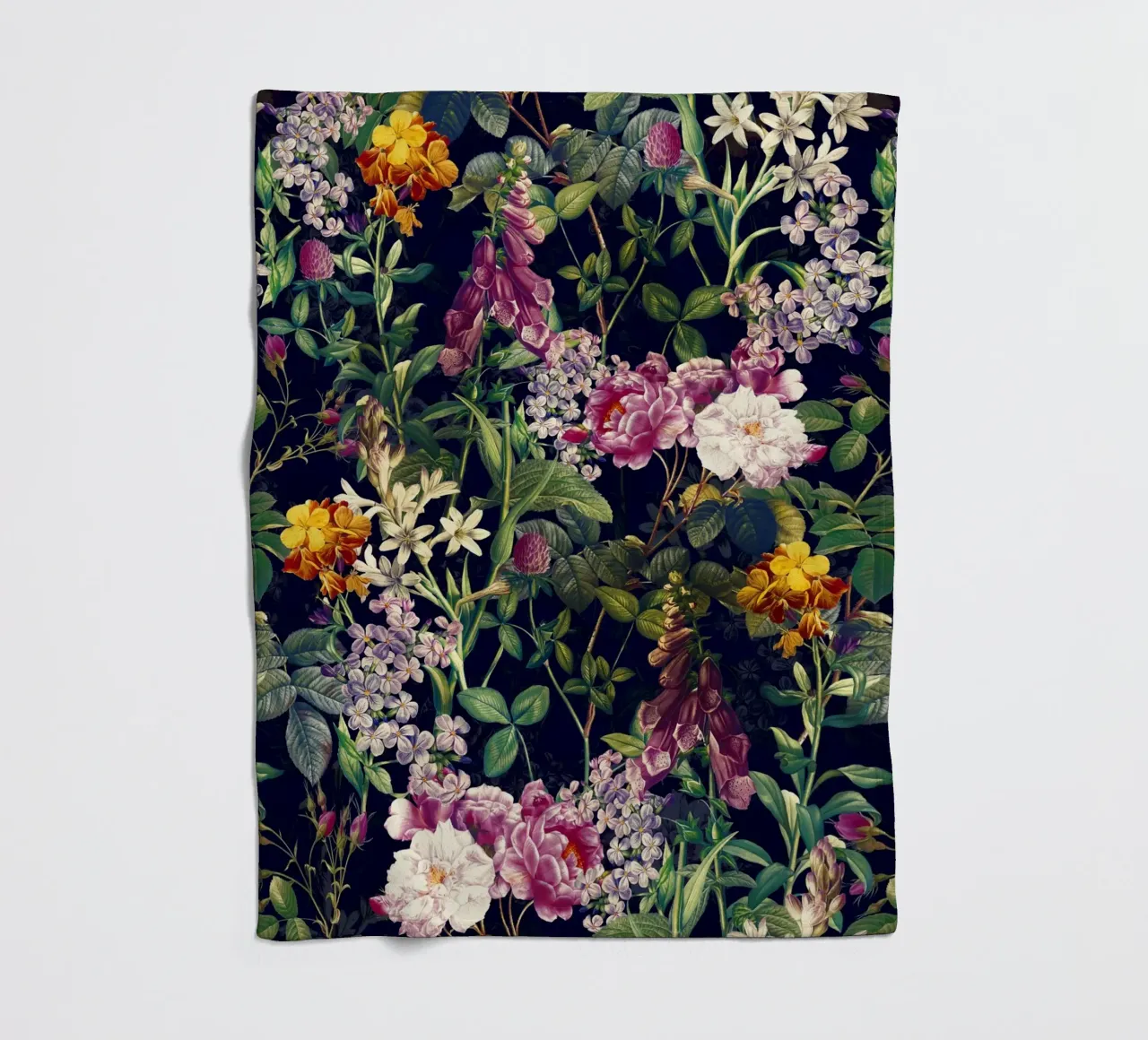 Midnight Forest VII fleece blanket by burcukorkmazyurek