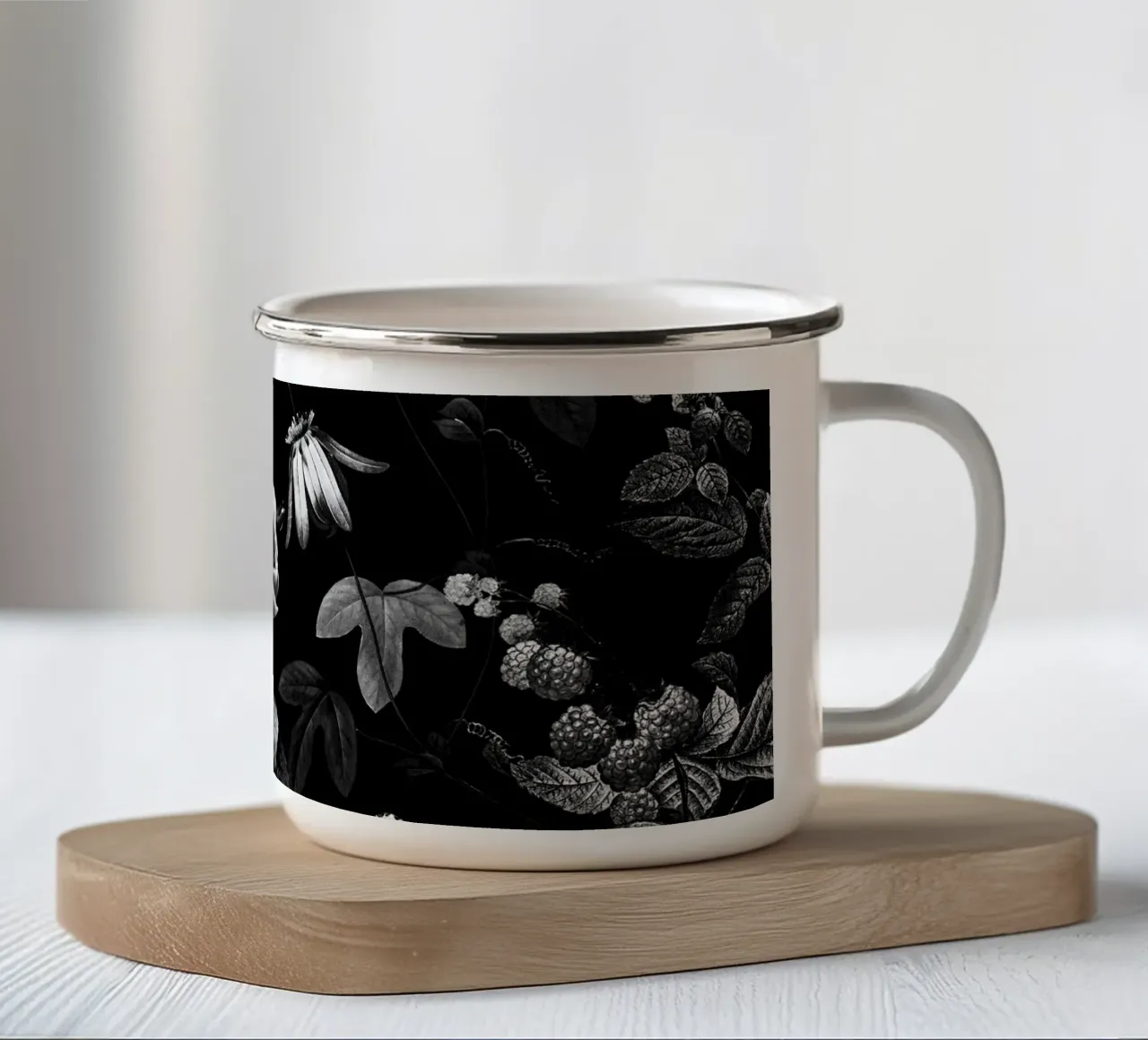 DARK FLOWER tazza in smalto da burcukorkmazyurek