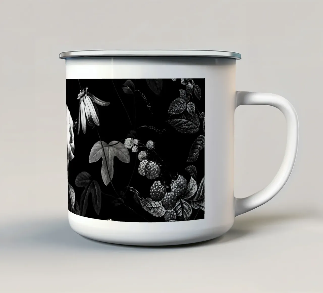 DARK FLOWER tazza in smalto da burcukorkmazyurek