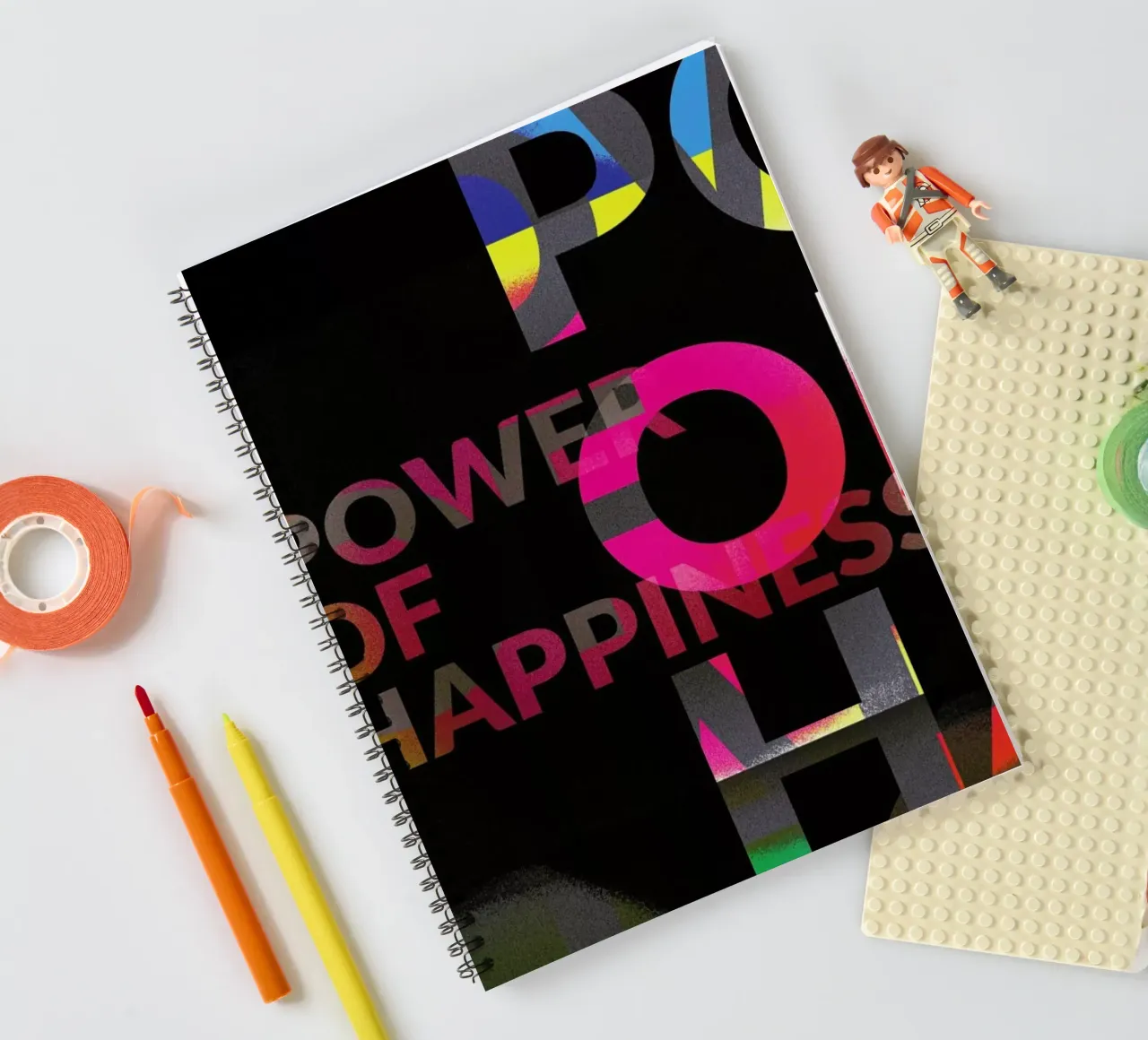 Power Of Happiness carnet à spirale de Shot By Clint