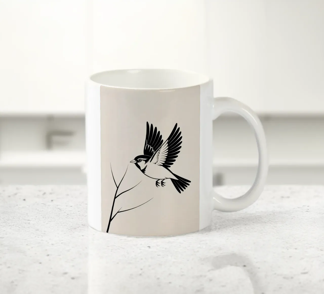 Uccello volante minimale tazza in ceramica da logic