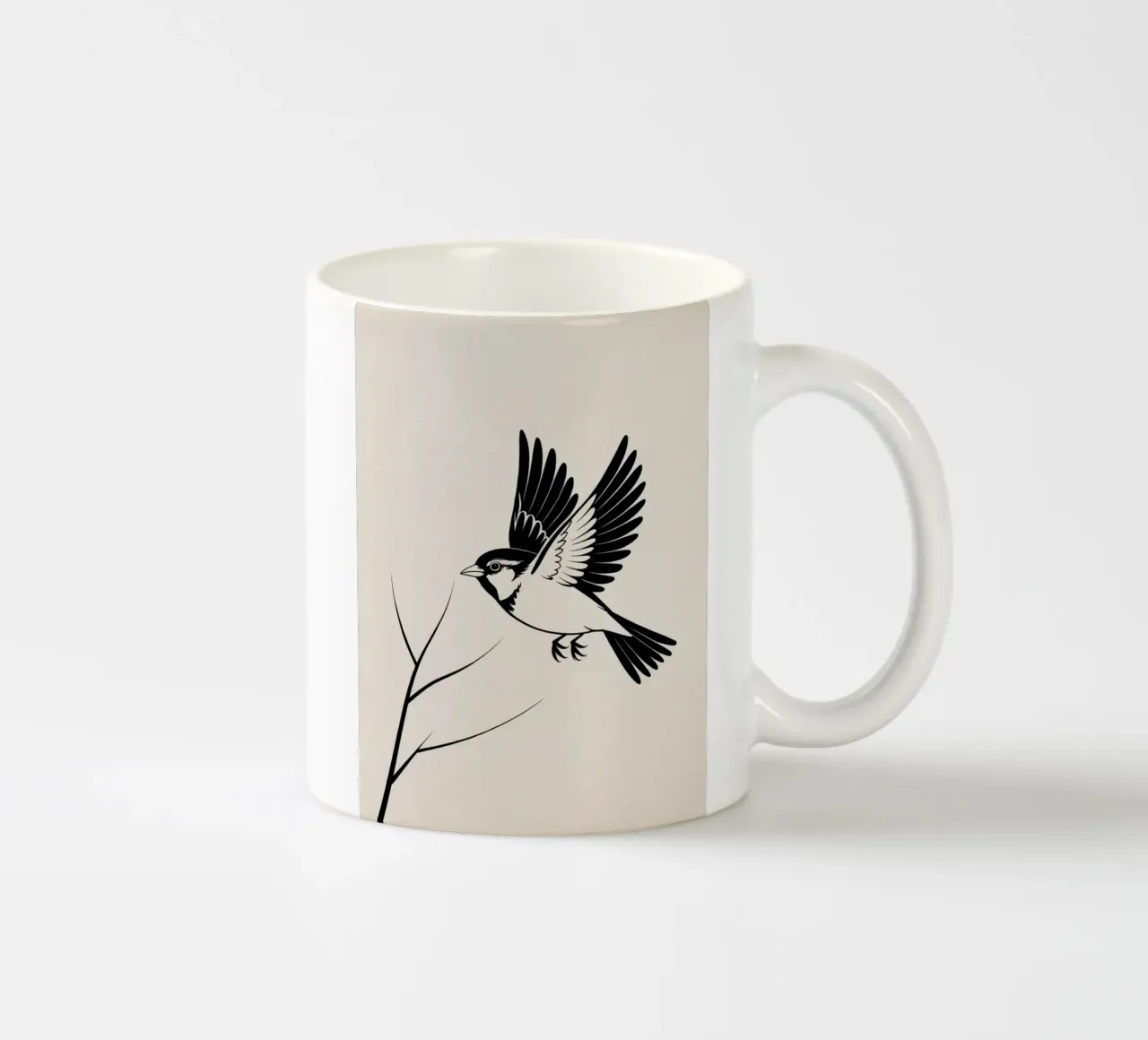 Uccello volante minimale tazza in ceramica da logic