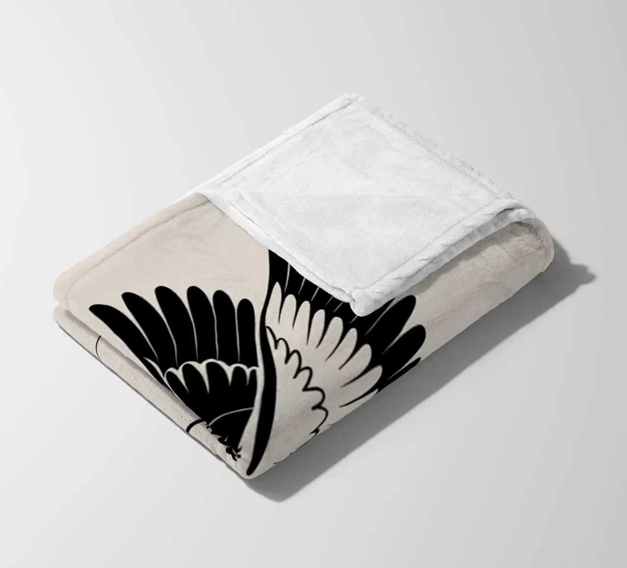 Minimal Flying Bird fleece blanket by logic