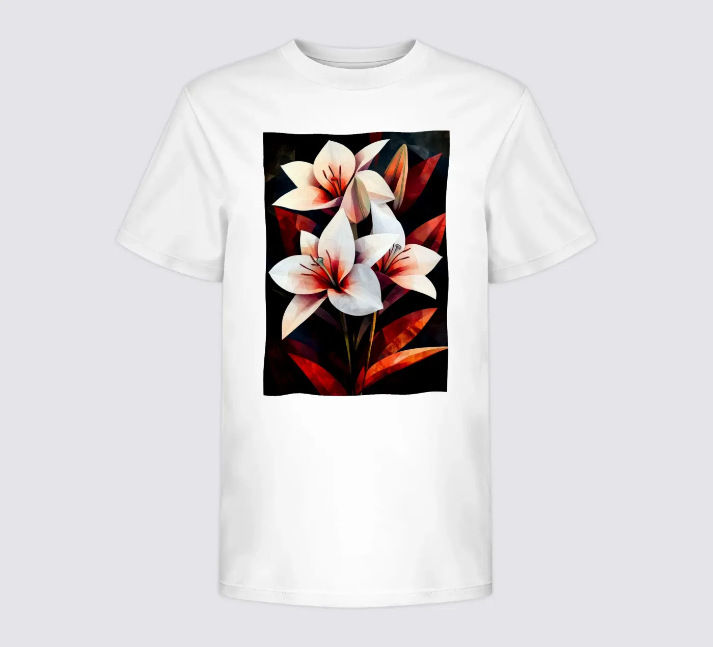Orchid black and red t-shirt bambini da Justyna Jaszke JBJart