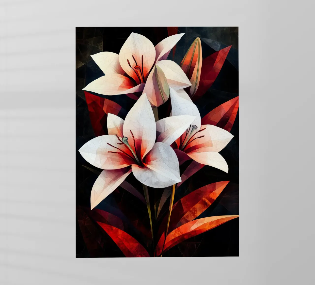 Orchidea nera e rossa pellicola backlit da Justyna Jaszke JBJart