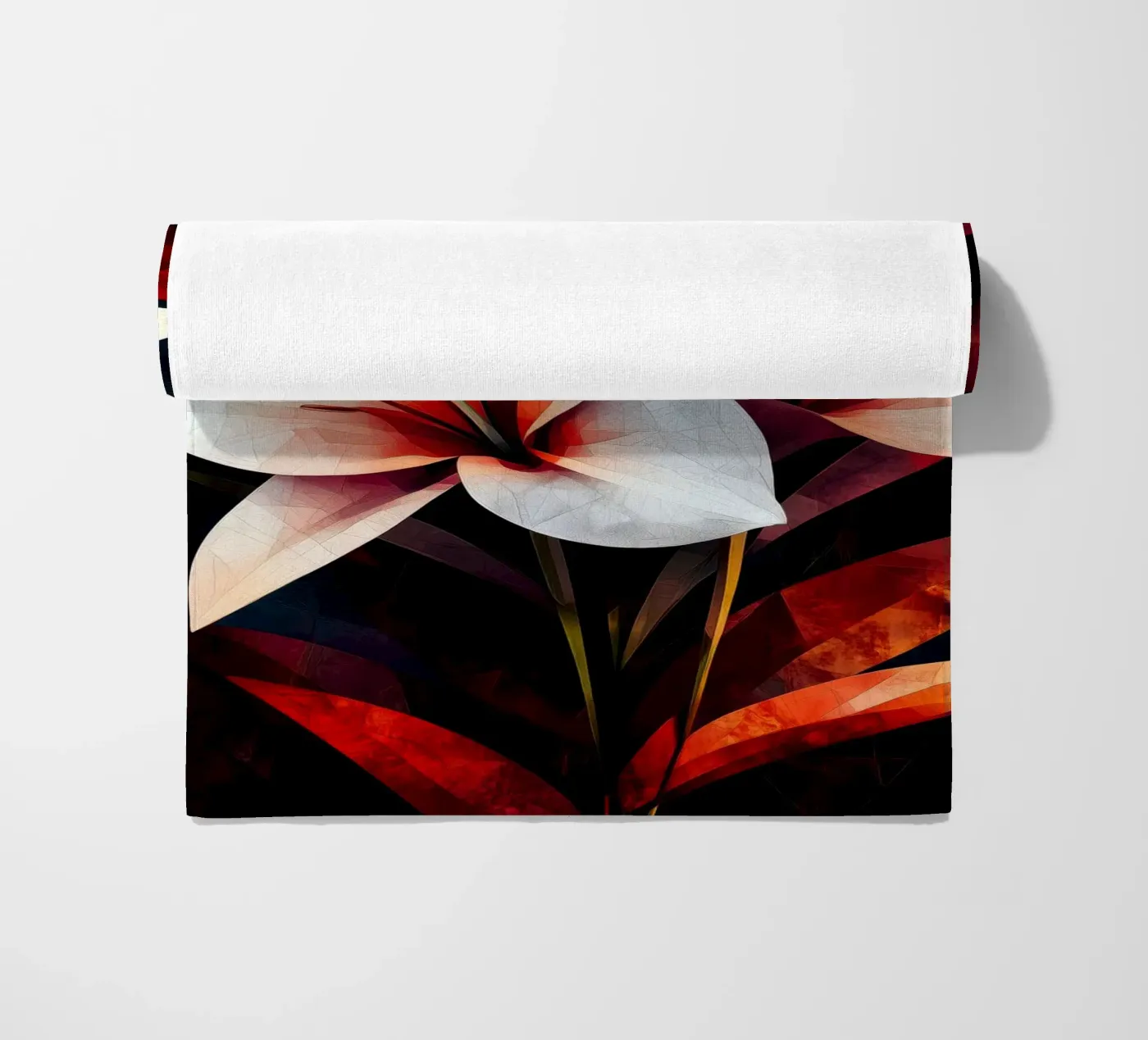 Orchidée noire et rouge serviette de plage de Justyna Jaszke JBJart