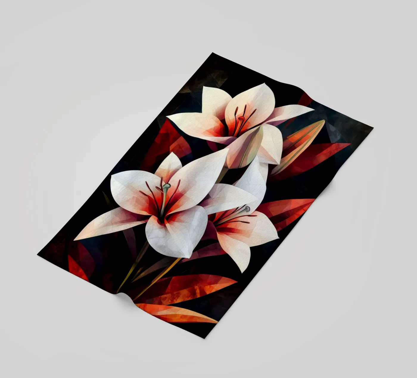 Orchidée noire et rouge serviette de plage de Justyna Jaszke JBJart