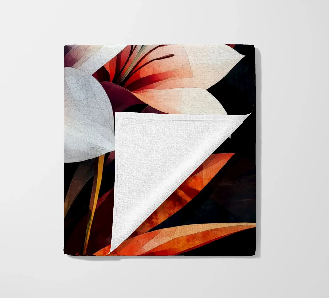 Orchidée noire et rouge serviette de plage de Justyna Jaszke JBJart