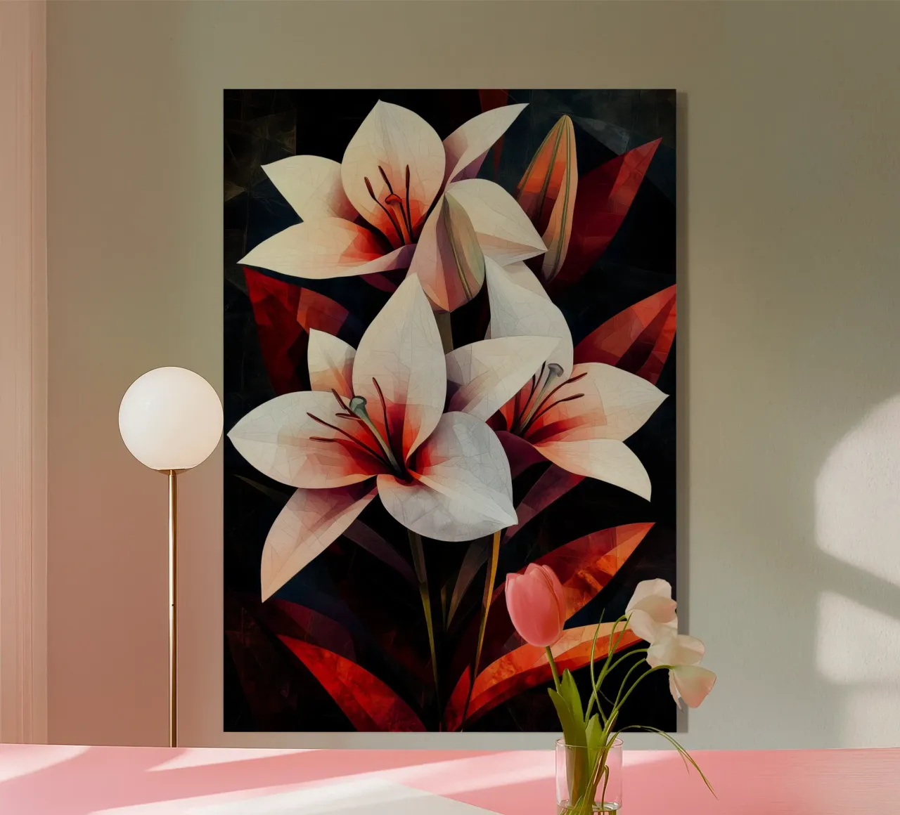 Orchidea nera e rossa plexiglass da Justyna Jaszke JBJart