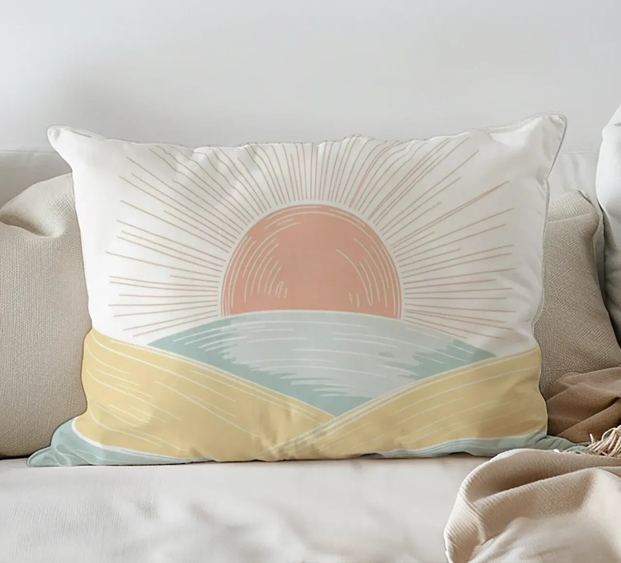 Paesaggio Boho Sunrise cuscino da logic