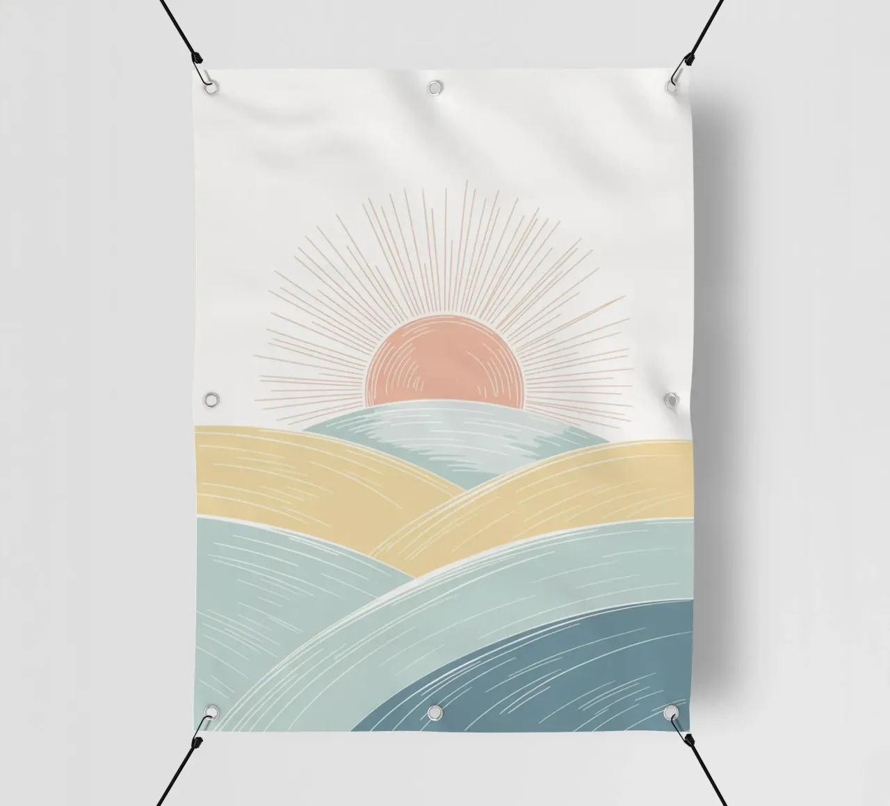 Paesaggio Boho Sunrise telo in pvc da logic