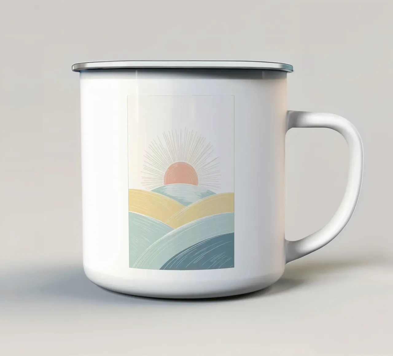 Paesaggio Boho Sunrise tazza in smalto da logic