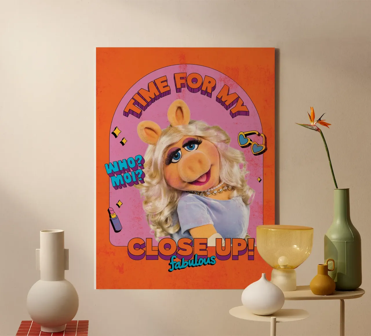 Miss Piggy fabulous tela con Cornice a cassetta da The Muppets