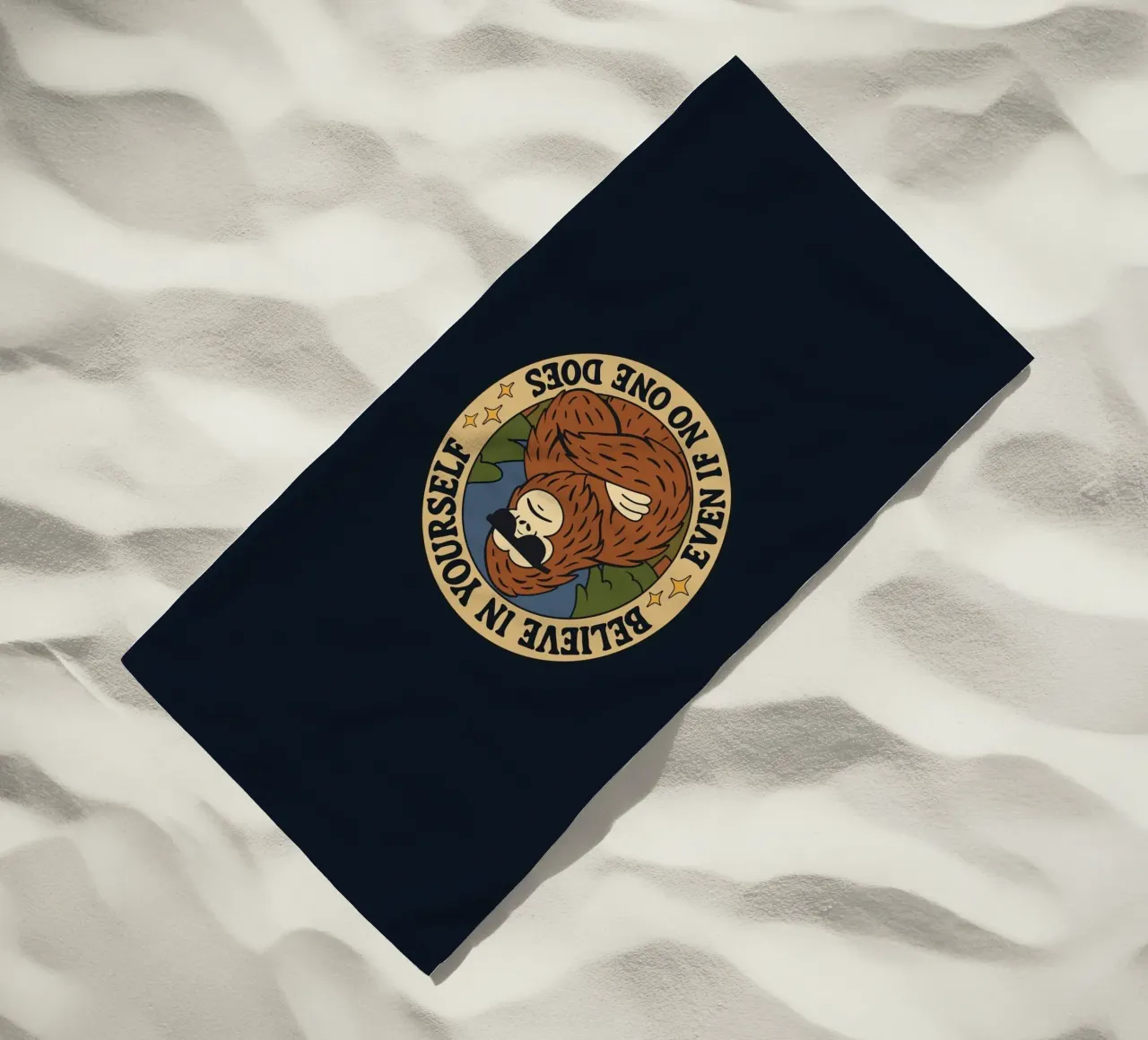 Believe in yoursel - Bigfoot beach towel by Loobs