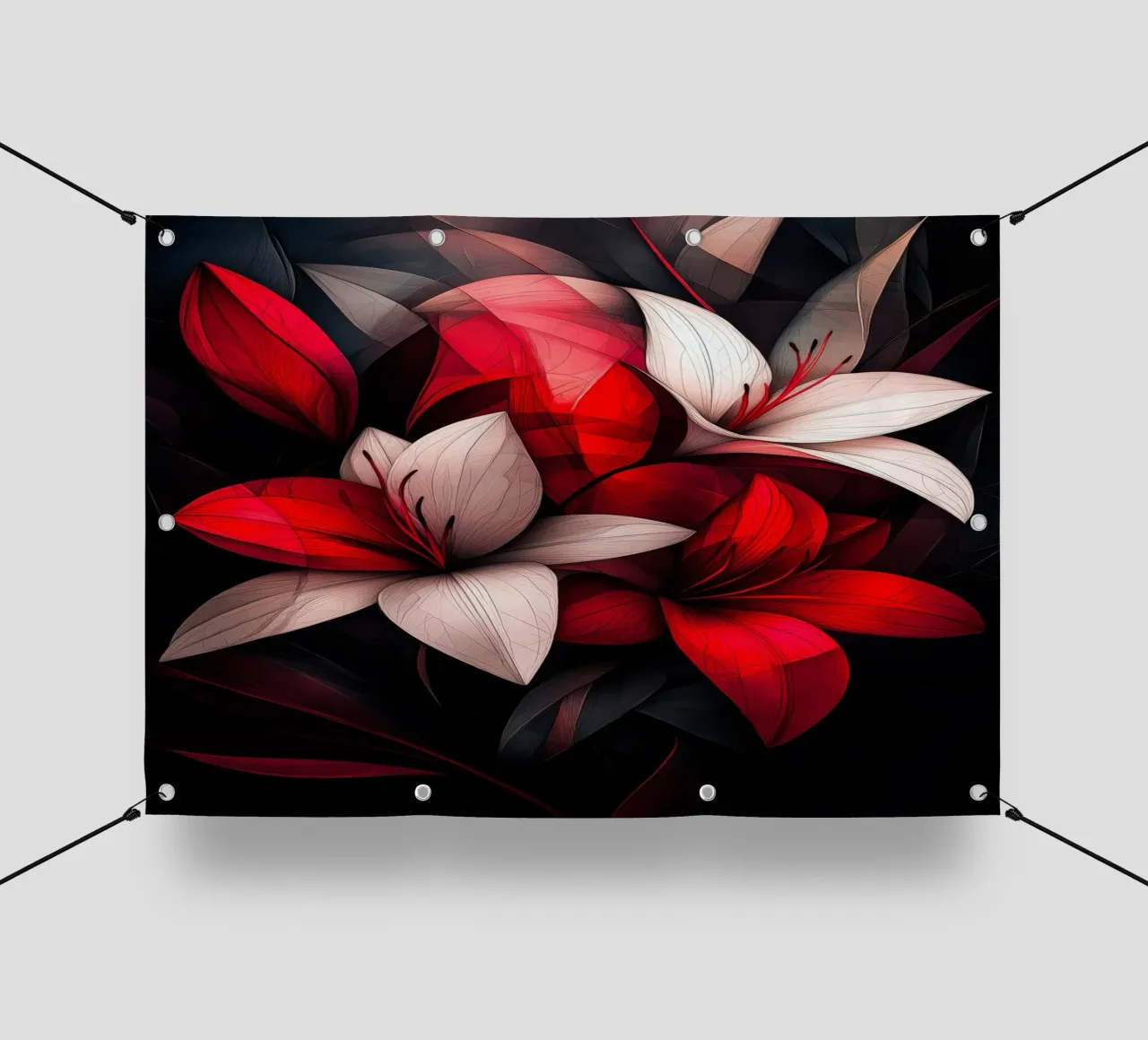 Fiori rossi telo in pvc da Justyna Jaszke JBJart