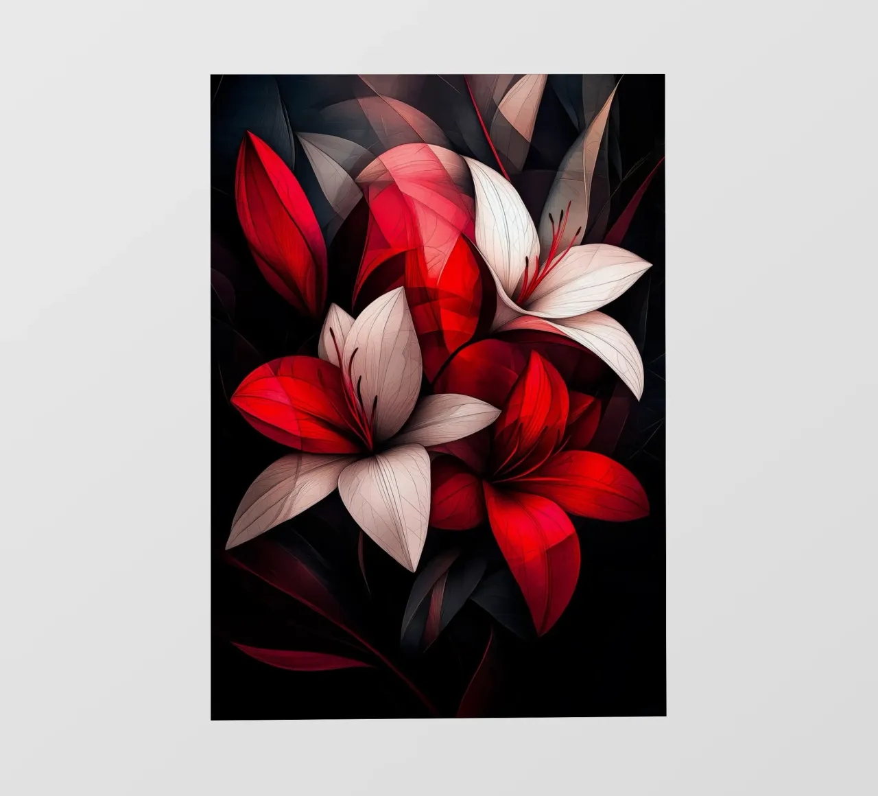 Fiori rossi telo in pvc da Justyna Jaszke JBJart
