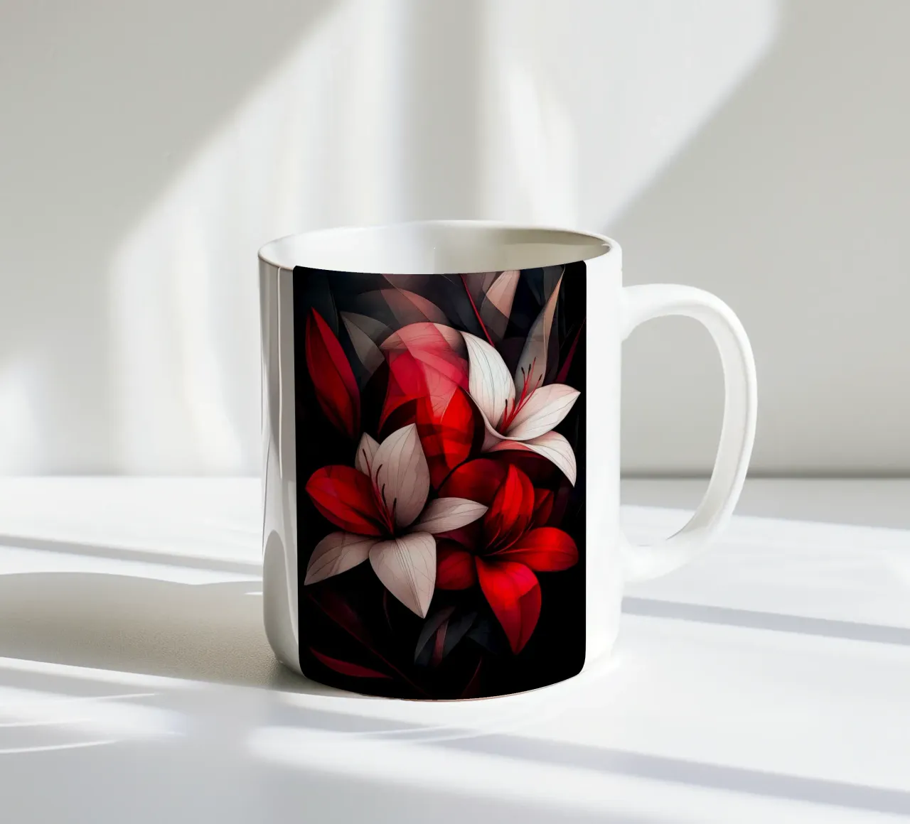 Fiori rossi tazza in ceramica da Justyna Jaszke JBJart