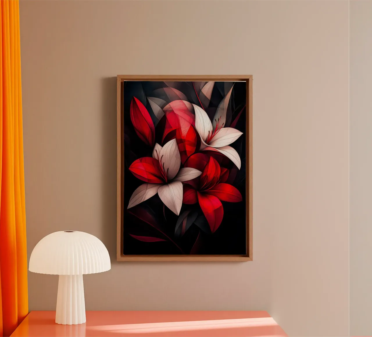 Red Flowers canvas by Justyna Jaszke JBJart