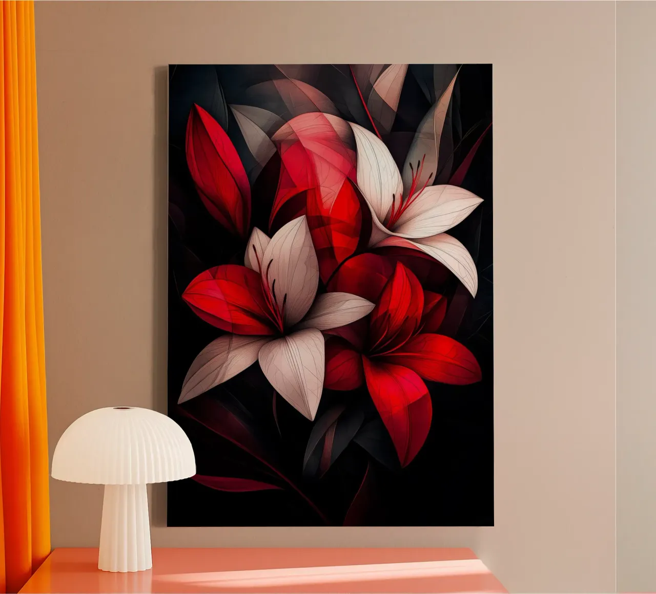 Red Flowers canvas by Justyna Jaszke JBJart
