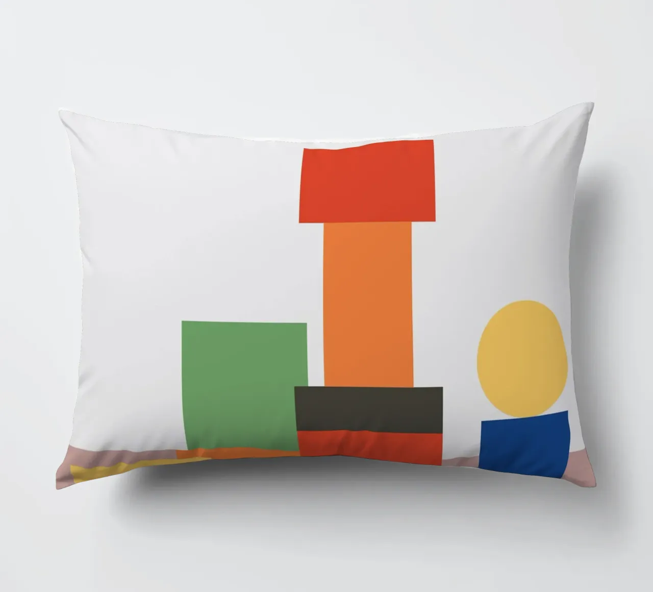 Geometric Stack Block decorative cushion by galihstudio