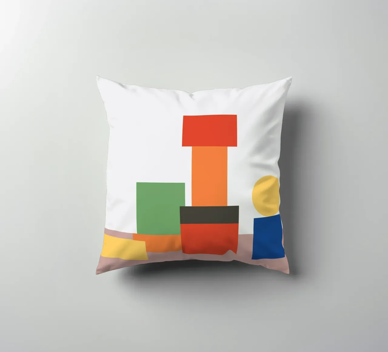 Geometric Stack Block decorative cushion by galihstudio
