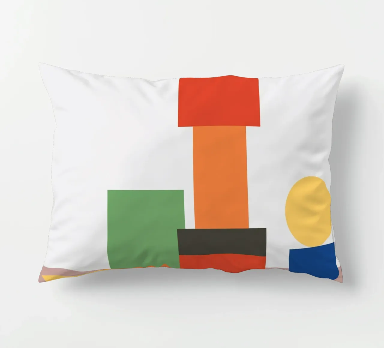 Geometric Stack Block decorative cushion by galihstudio